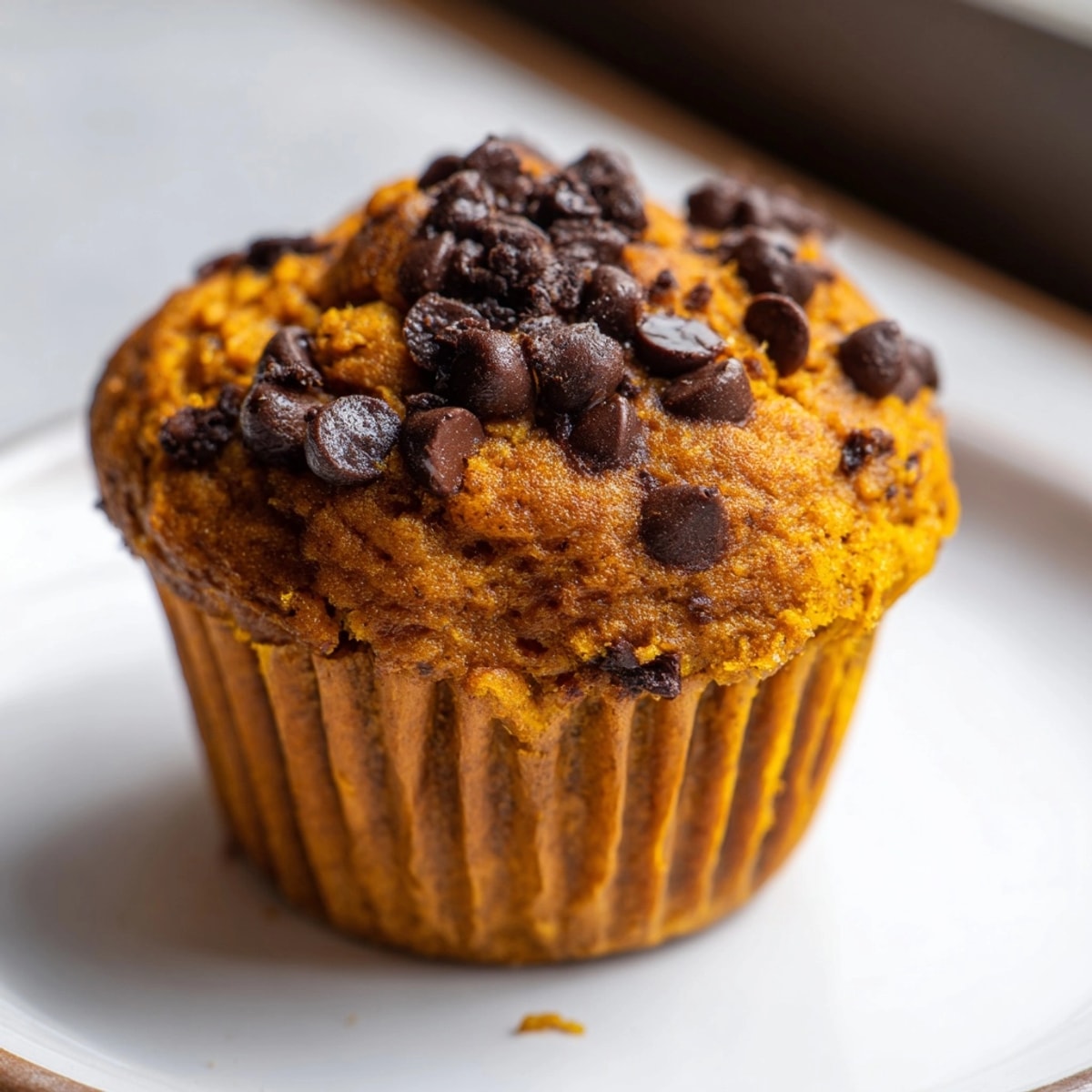Golden gluten-free pumpkin muffins, fresh-baked and fragrant, ready for a fall breakfast.