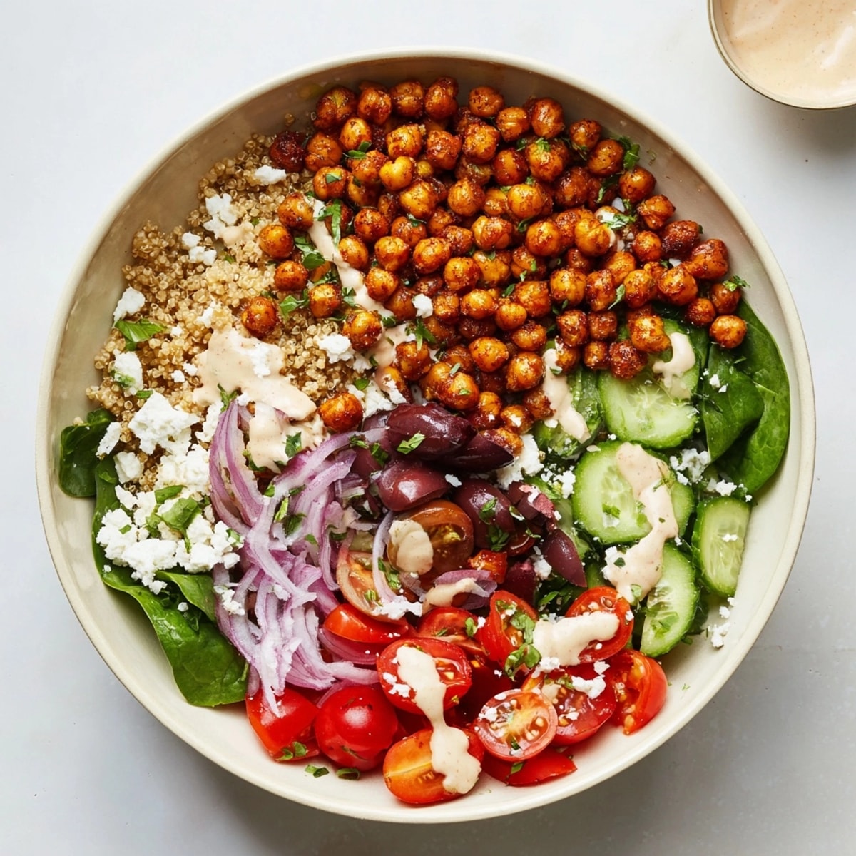 Easy Mediterranean Chickpea Bowls recipe: A healthy, flavorful meal perfect for a quick lunch.