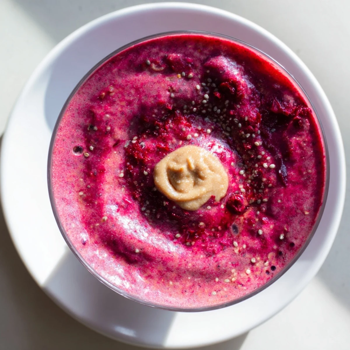 This colorful Winter Harvest Paleo Smoothie, thick with frozen fruit, promises a healthy paleo breakfast.