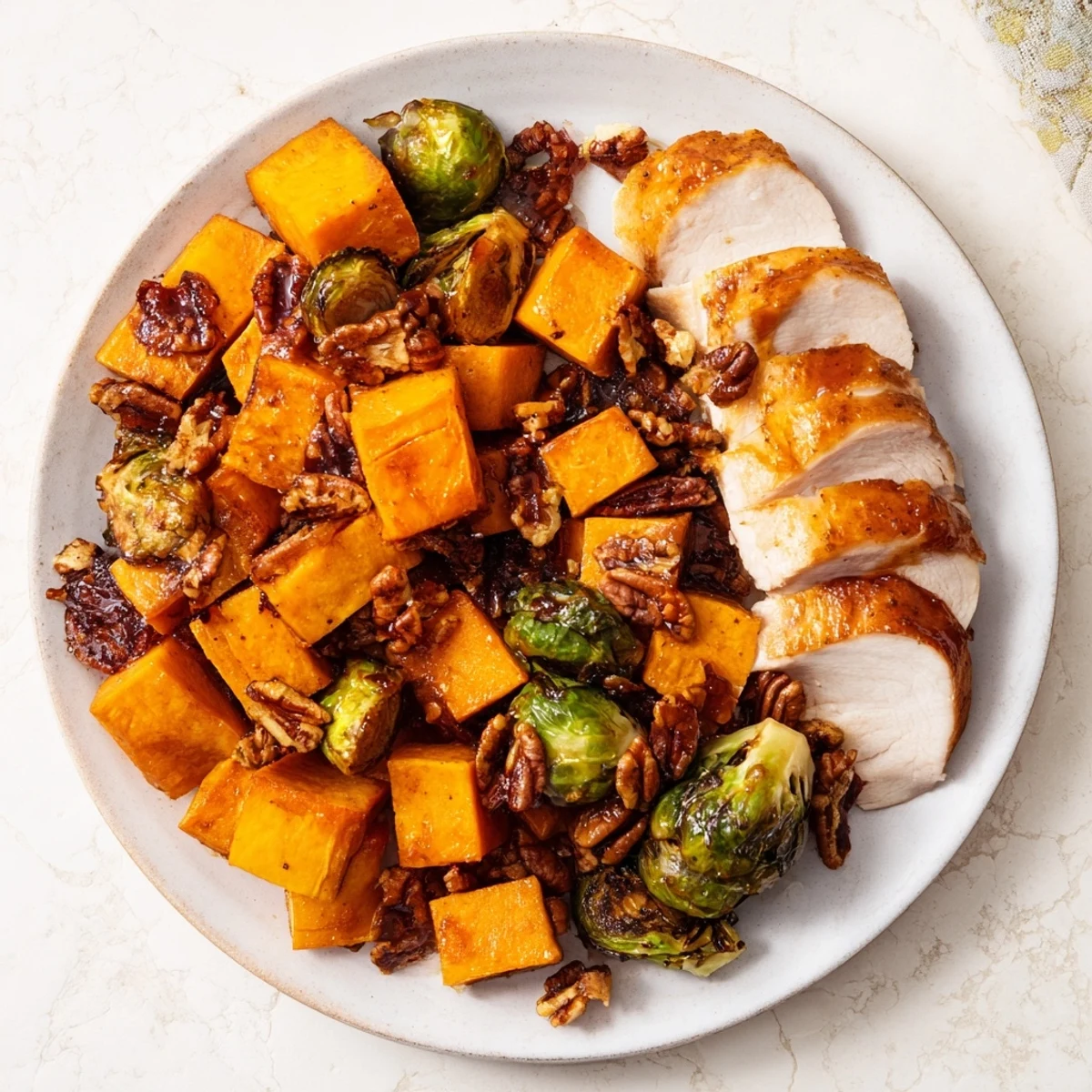 Hearty and flavorful Winter Harvest Low Fat Roast, beautifully browned, ideal comfort food this season.