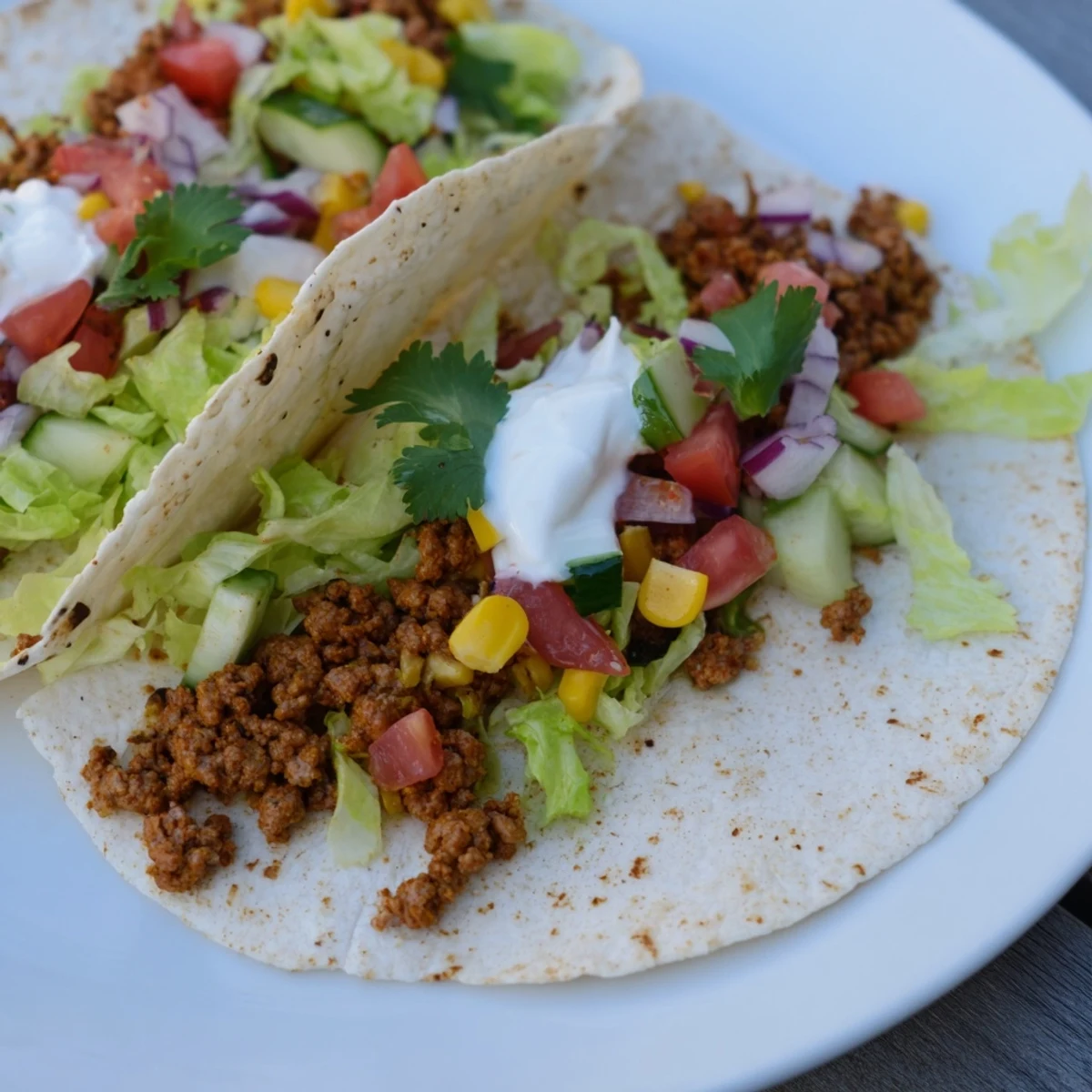 Perfectly assembled Chilly Breeze Low Fat Tacos, featuring low-fat ingredients and a satisfying, healthy meal.