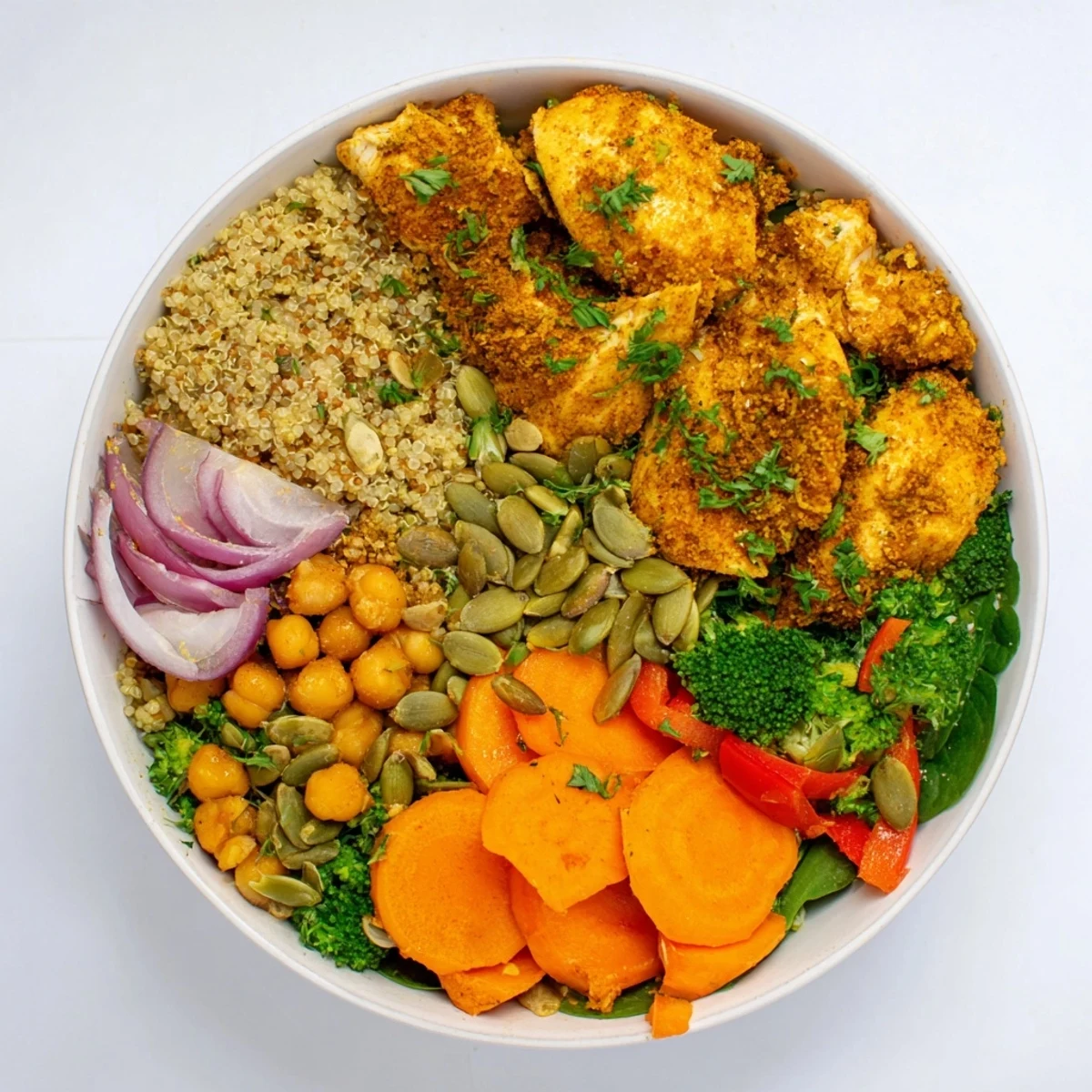 Enjoy this hearty Winter Wellness High Protein Bowl bursting with flavors and nourishing protein.