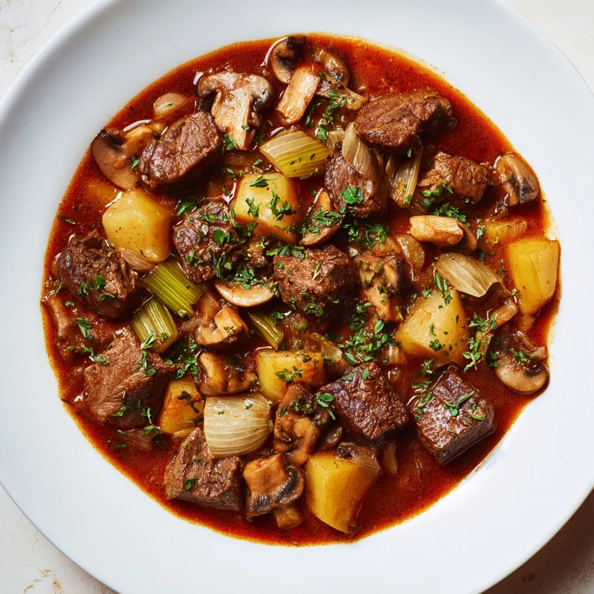 Hearty Solstice Keto Stew: a low-carb beef stew, perfectly spiced and slow-cooked to perfection.