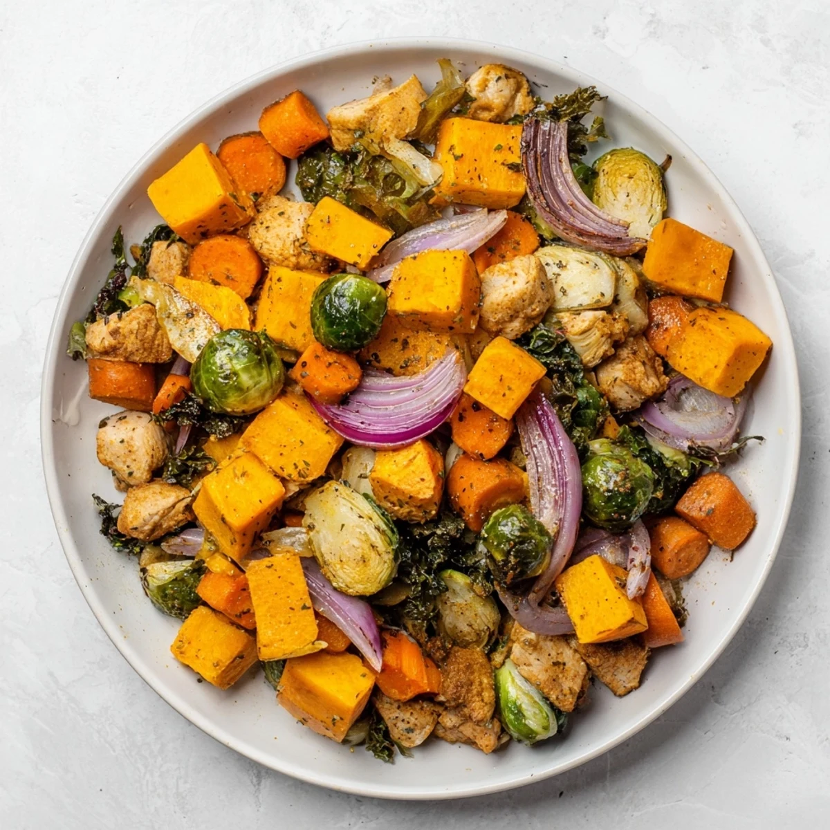 Savory and aromatic Winter Garden Paleo Bake, a paleo-friendly meal with tender vegetables and herbs.