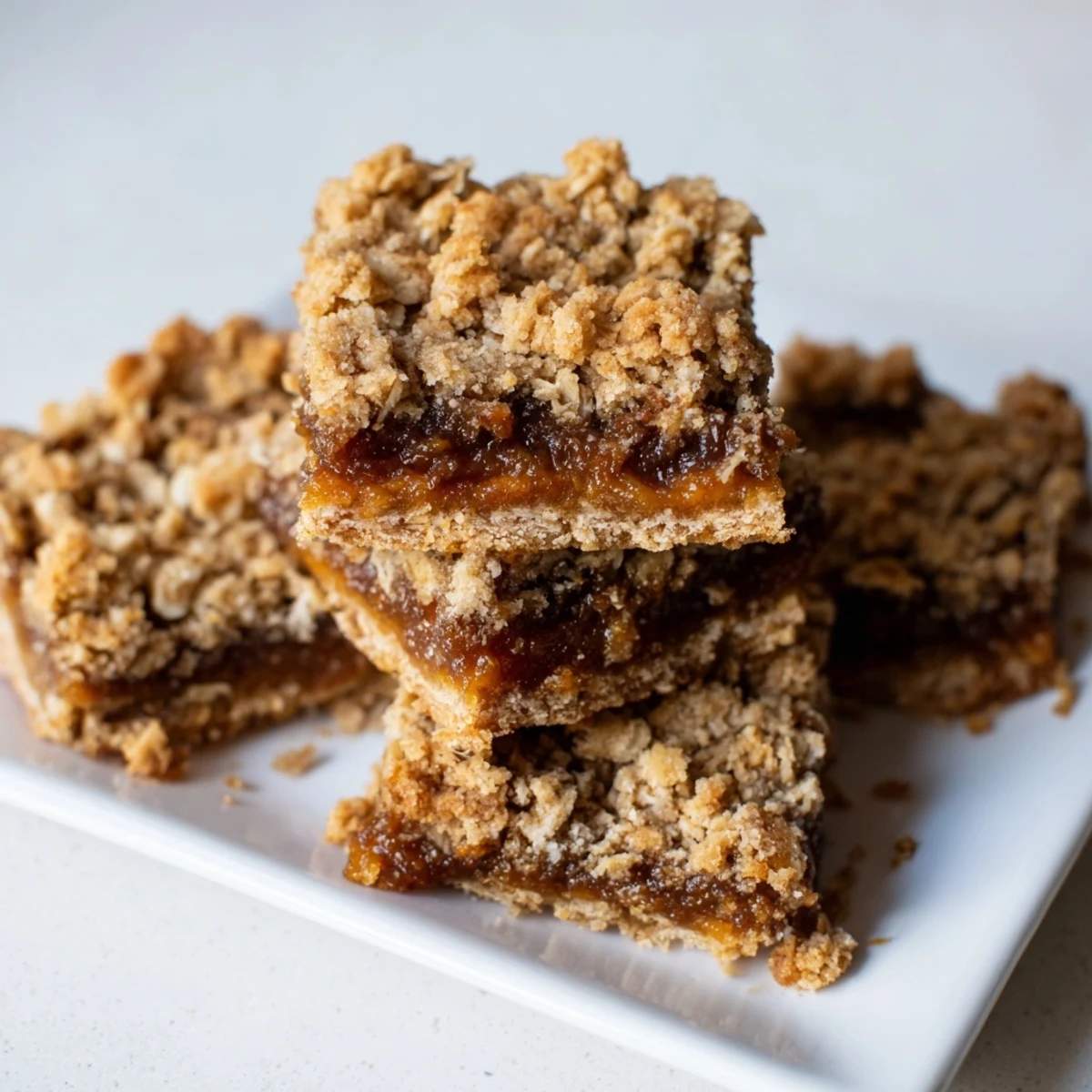 Warm, inviting image of freshly baked Spiced Date Squares, presenting a sweet treat with zesty citrus.