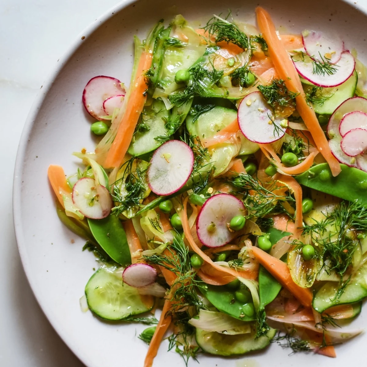 This inviting image displays a bright, healthy serving of Crisp Air Vegan Side Dish ready to enjoy.