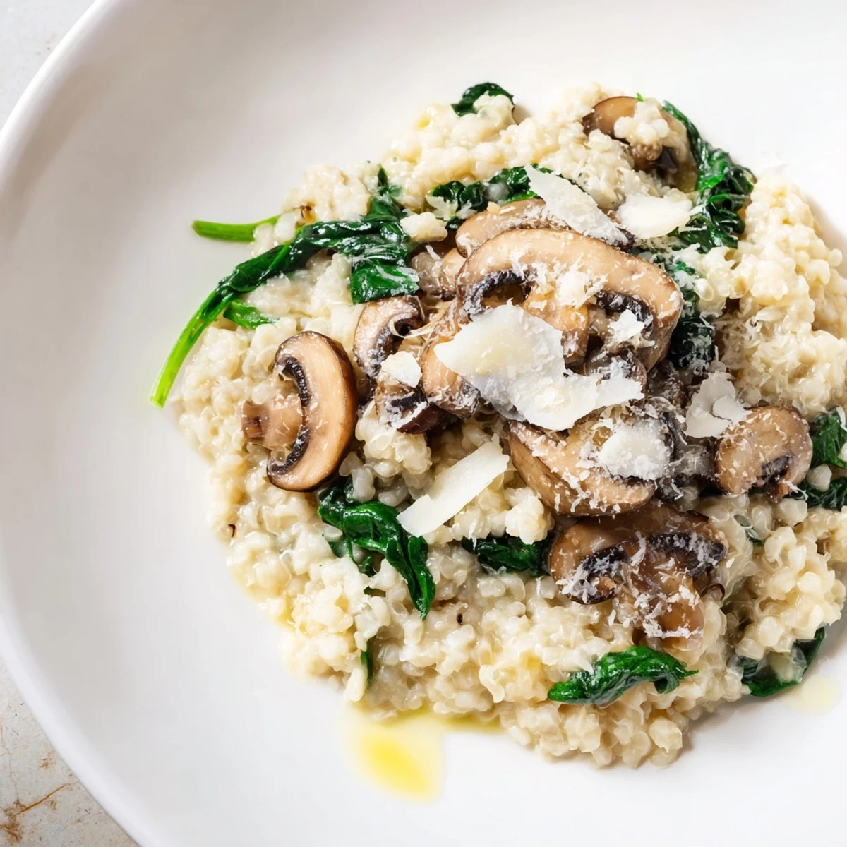 Velvety vegetarian cauliflower risotto with Parmesan and nutmeg, a comforting Italian-inspired main dish for a chilly night.