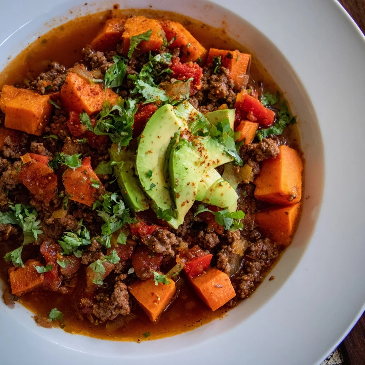 Serve the Winter Harvest Paleo Chili with lime wedges alongside a crisp green salad for dinner.