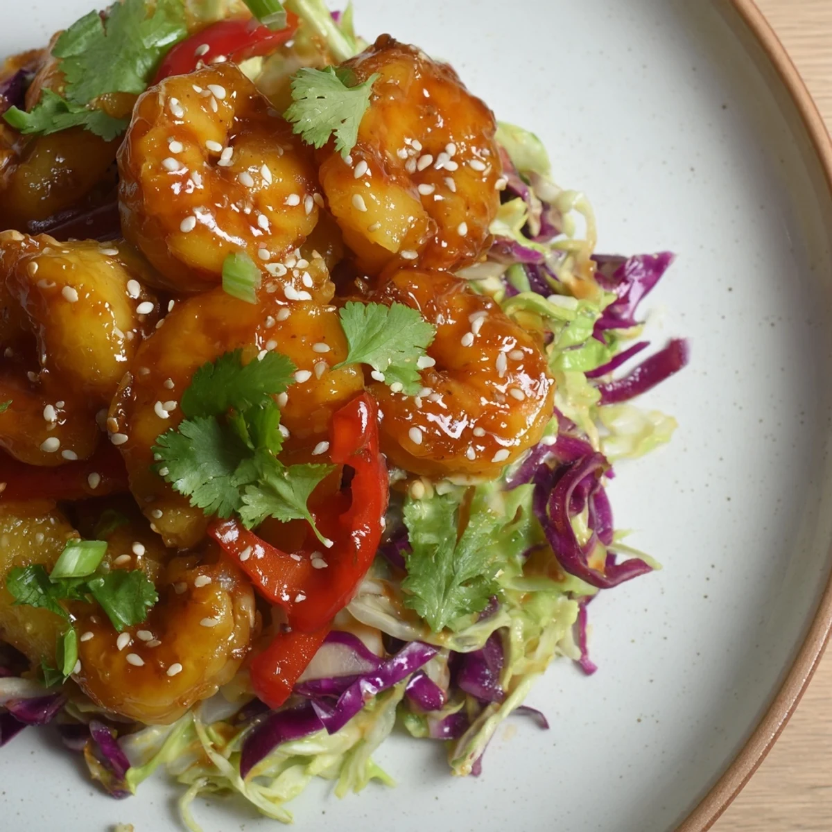 Spicy Pineapple Shrimp Lime Cabbage