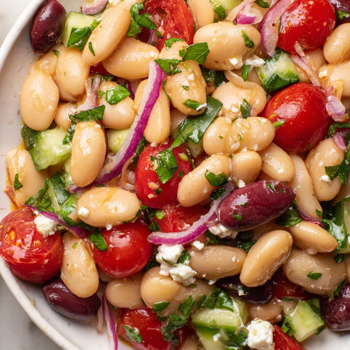 Mediterranean White Bean Tomato Herb Toss