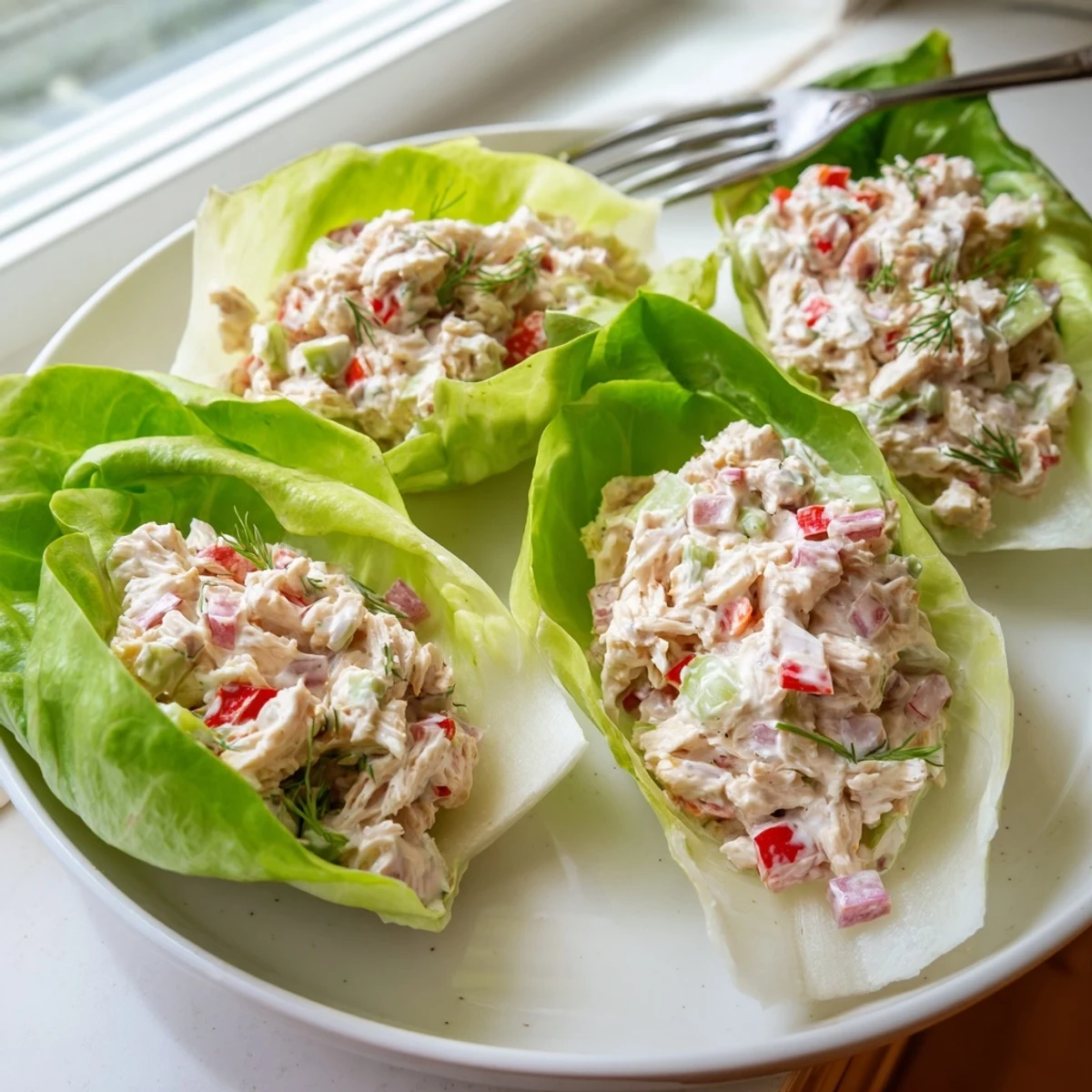 Cottage Cheese Dill Chicken Wraps