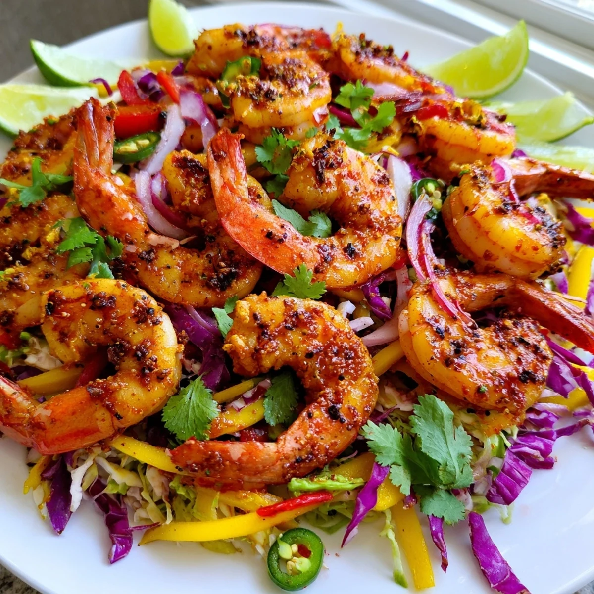 Spicy Garlic Shrimp Mango Lime