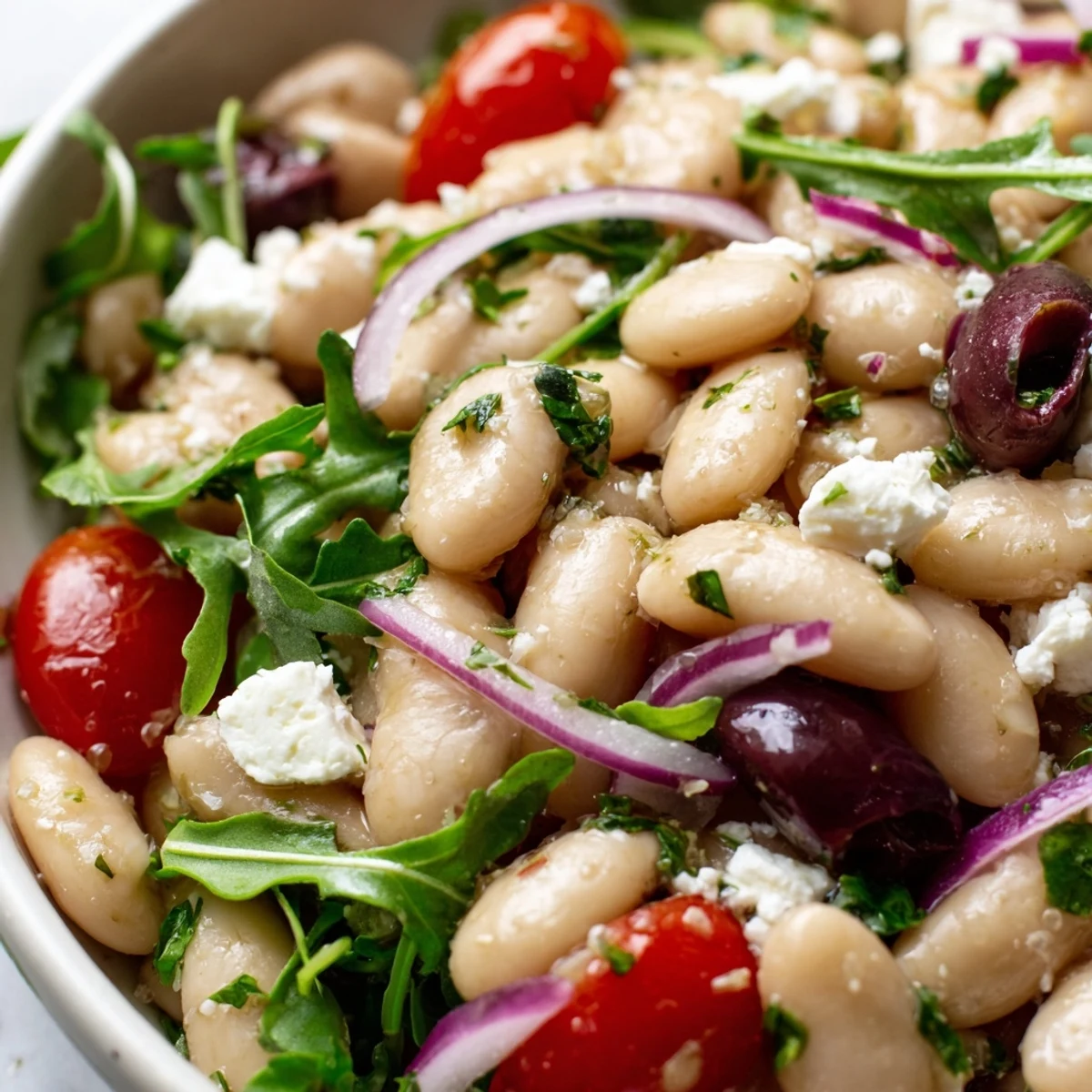 Mediterranean White Bean Arugula Tomato