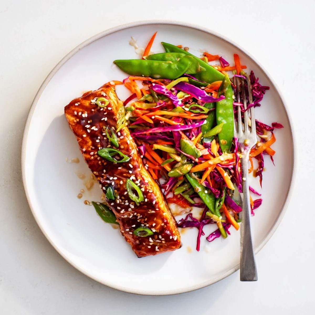 Miso Ginger Salmon Sesame Snap Pea