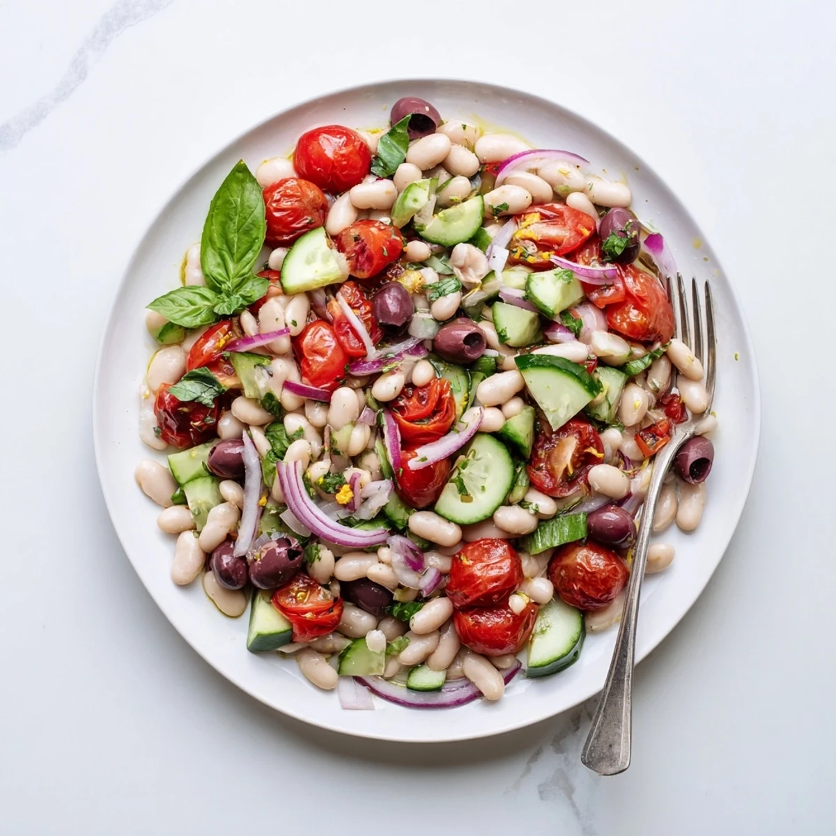 Mediterranean White Bean Tomato Basil