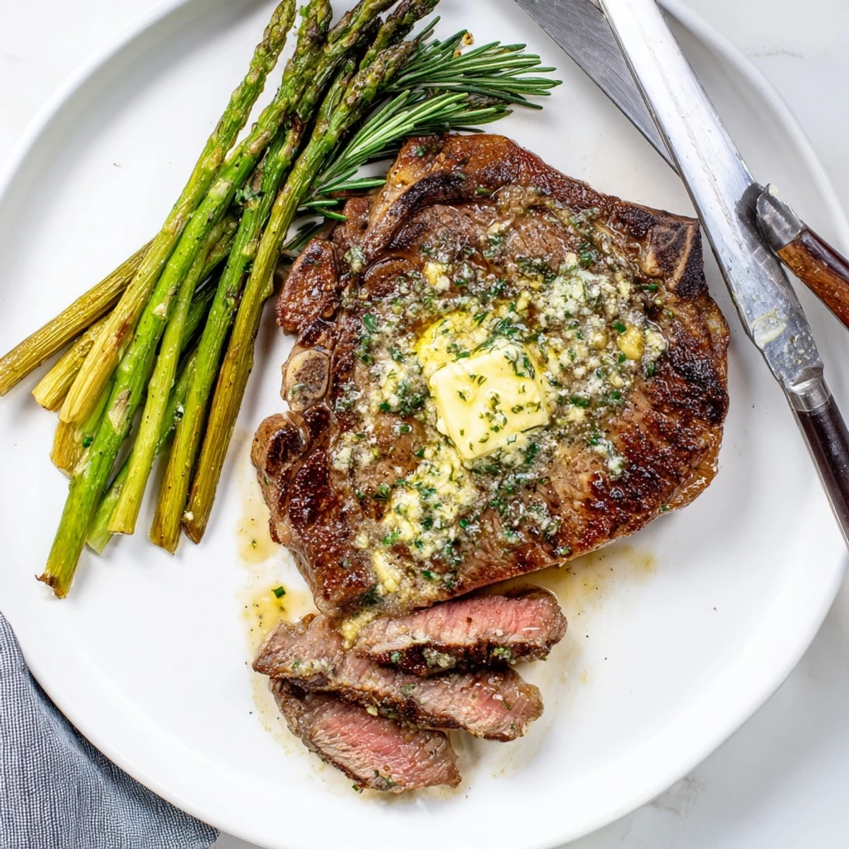Garlic Herb Steak with Lemon