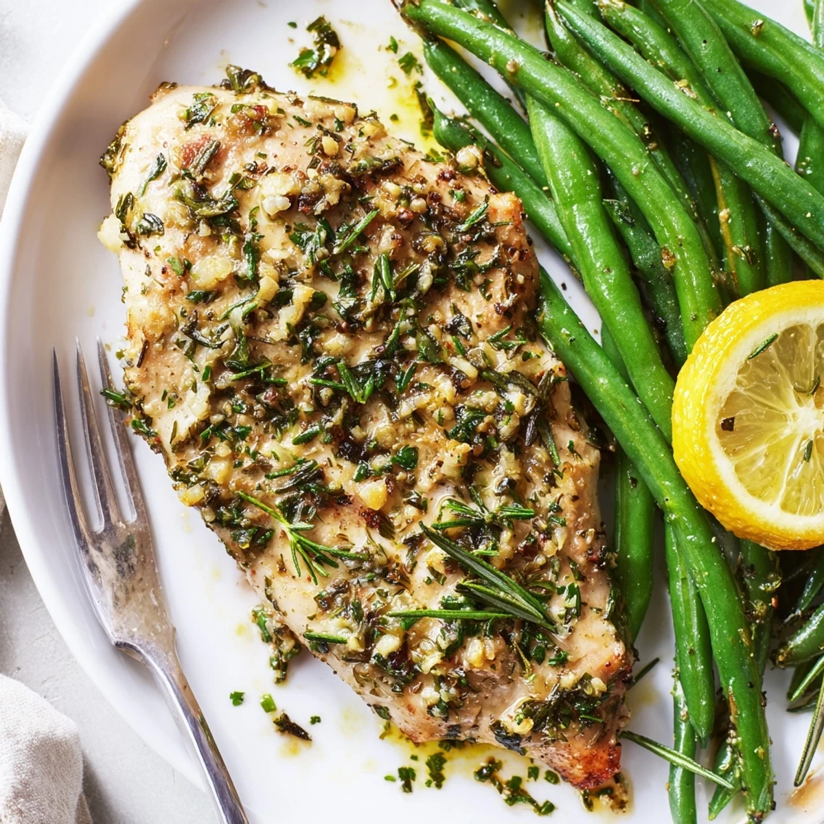 Garlic Herb Chicken and Lemon