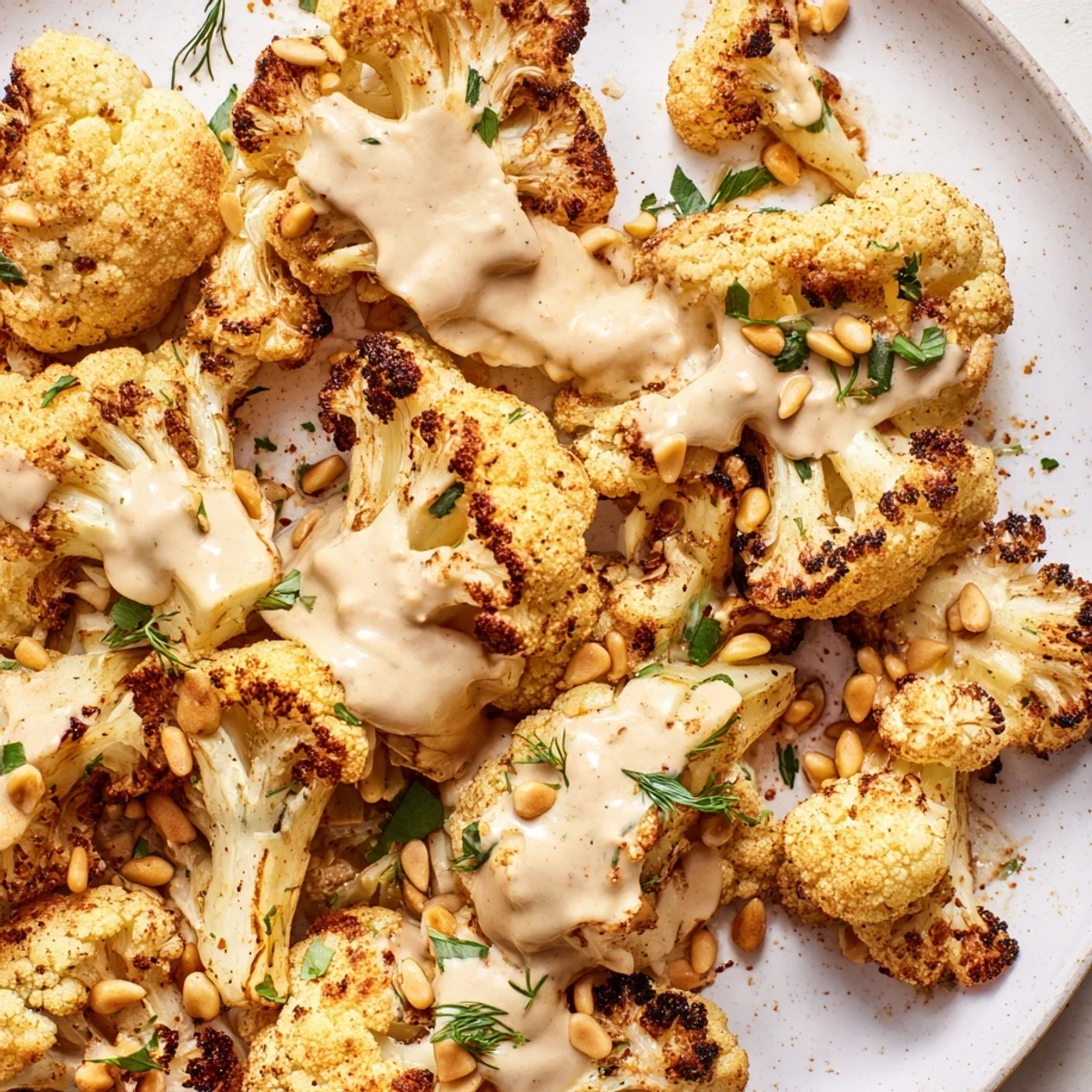 Roasted Cauliflower Lemon Tahini
