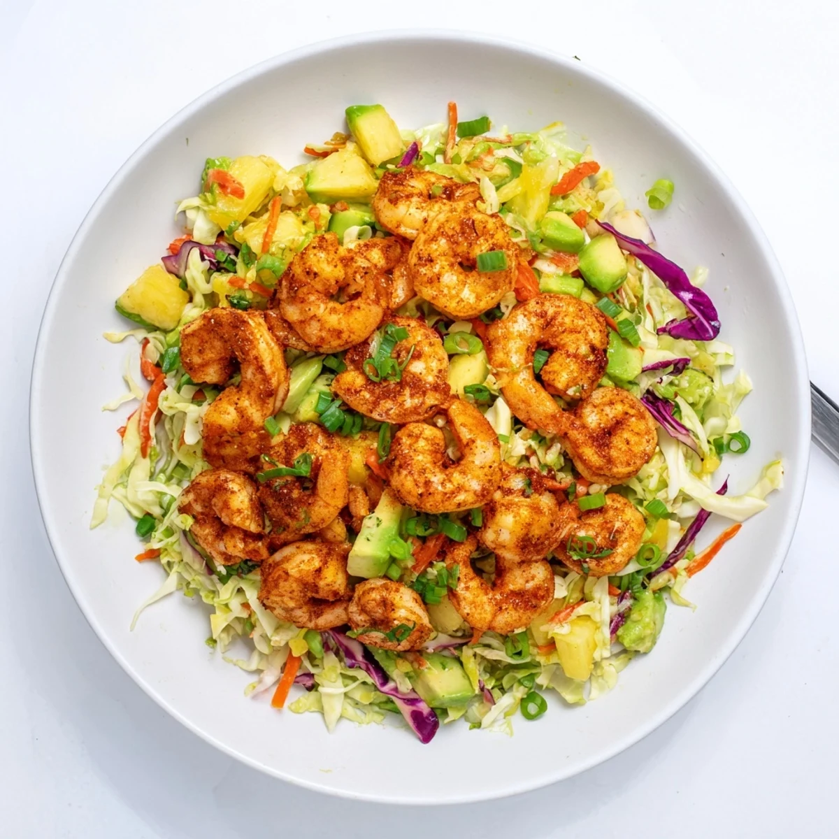 Spicy Pineapple Shrimp Lime Slaw