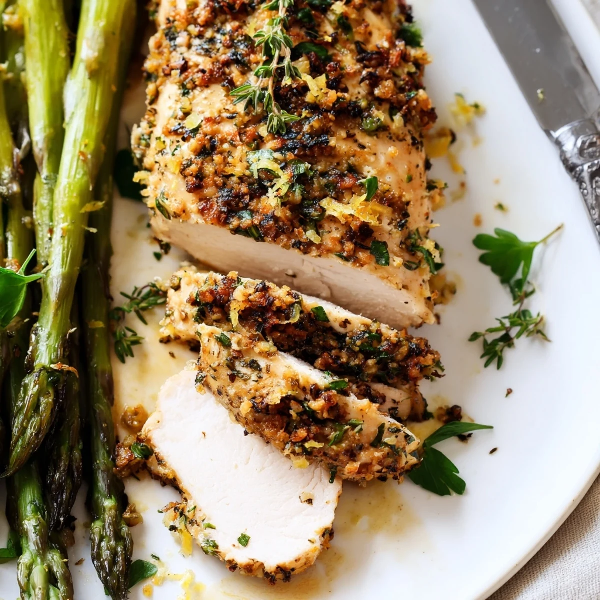 Garlic Herb Chicken with Asparagus