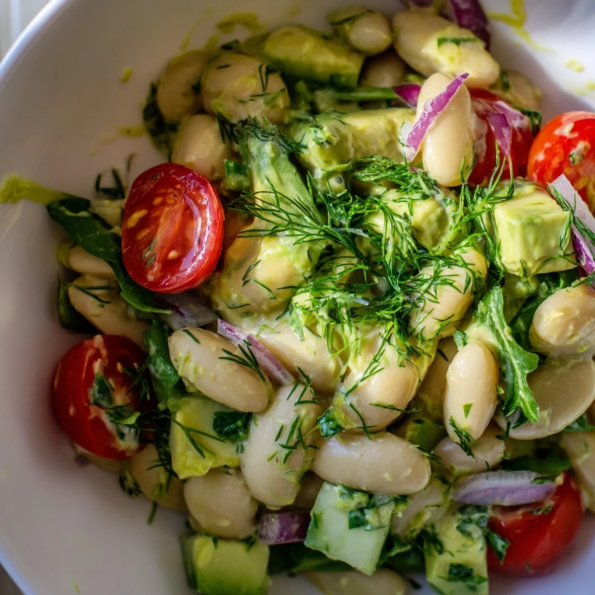 Creamy Avocado White Bean Bowl